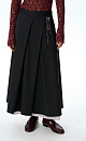 Midi skirt with diagonal pleats - BRUSNIKA. Women clothes