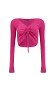 Long sleeve tie front top - BRUSNIKA. Women clothes