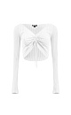 Long sleeve tie front top - BRUSNIKA. Women clothes