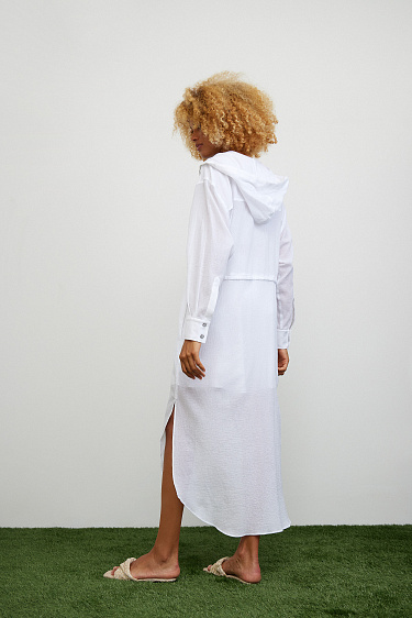 Hooded lightweight dress - BRUSNIKA Women Clothes