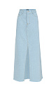 Denim skirt with slit - BRUSNIKA. Women clothes
