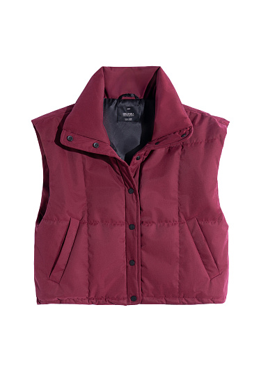 vest with a stand‑up collar and a hood - BRUSNIKA Women Clothes