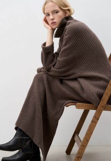 Ribbed skirt made of cashmere and wool - BRUSNIKA Women Clothes