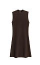 Knitted mini dress with a stand collar - BRUSNIKA. Women clothes