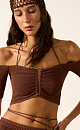 Metal detail crop top - BRUSNIKA. Women clothes