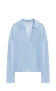 100% linen jumper with a polo collar - BRUSNIKA. Women clothes