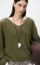 100% linen V-neck jumper - BRUSNIKA. Women clothes