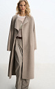 Wool coat with an asymmetrical lapel - BRUSNIKA. Women clothes