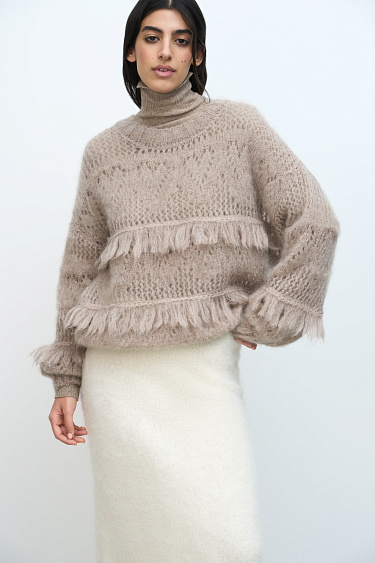 Jumper with fringes - BRUSNIKA Women Clothes