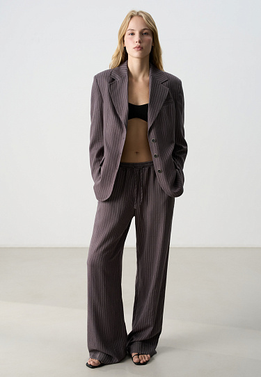 Striped linen trousers - BRUSNIKA Women Clothes