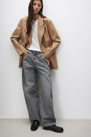 Faux leather blazer - BRUSNIKA Women Clothes