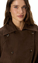 Double-breasted short suede trench coat - BRUSNIKA. Women clothes