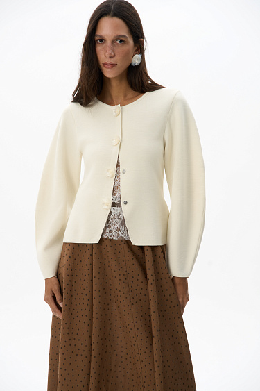Magnetic-button jacket with decoration - BRUSNIKA Women Clothes