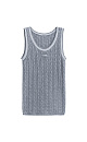 Knitted tank top with braids - BRUSNIKA. Women clothes