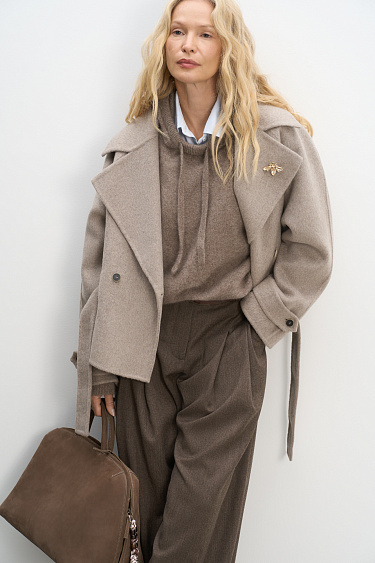 Fox Down Hoodie - BRUSNIKA Women Clothes