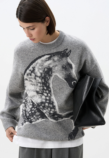 Horse print jumper - BRUSNIKA Women Clothes