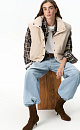 vest with a stand‑up collar and a hood - BRUSNIKA. Women clothes