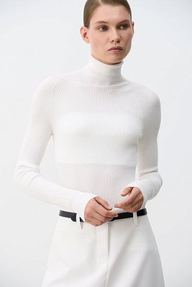 Ribbed knit turtleneck - BRUSNIKA Women Clothes