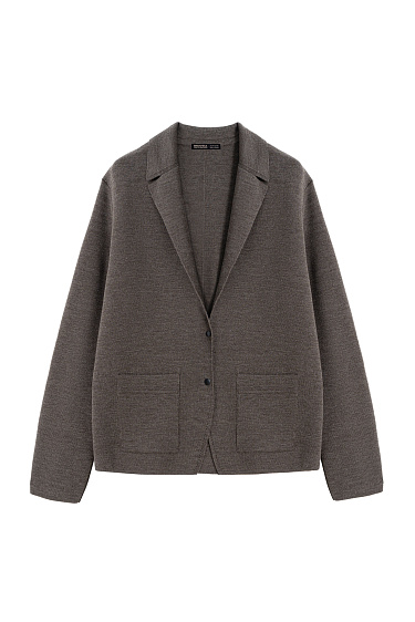 Single-breasted merino wool jacket - BRUSNIKA Women Clothes