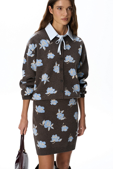 Floral print skirt - BRUSNIKA Women Clothes