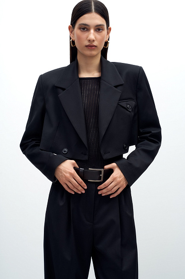 Crop blazer - BRUSNIKA Women Clothes