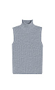 Knitted vest with a high collar - BRUSNIKA. Women clothes