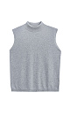 Knitted vest with a high collar - BRUSNIKA. Women clothes