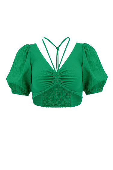 100% cotton crop top - BRUSNIKA Women Clothes