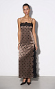 Polka-dotted satin slip dress - BRUSNIKA. Women clothes