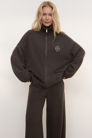 Cashmere and wool sports bomber jacket - BRUSNIKA Women Clothes