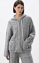 Hoodie with braids and jacquard - BRUSNIKA. Women clothes