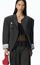 Jacket with wide shoulders - BRUSNIKA. Women clothes