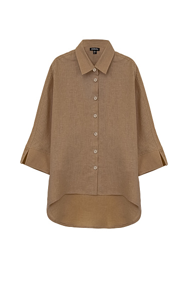 Shirt with an elongated back - BRUSNIKA Women Clothes