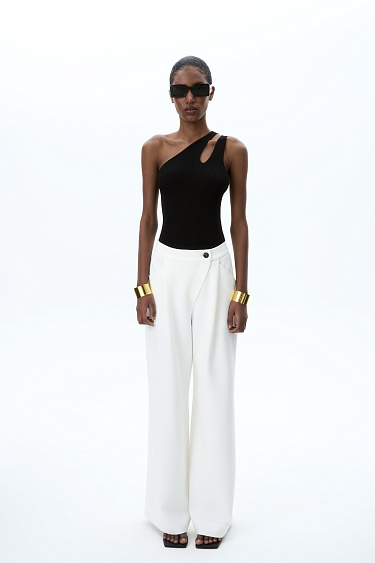 Wide trousers with stitching details - BRUSNIKA Women Clothes