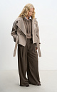 Short trench coat made of wool - BRUSNIKA. Women clothes
