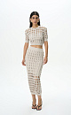 Large openwork weave pencil skirt - BRUSNIKA. Women clothes