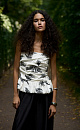 Corset with a peplum and beaded embroidery - BRUSNIKA. Women clothes