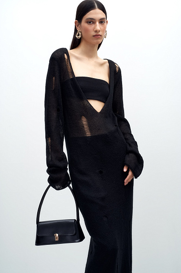 Grunge style knitted dress - BRUSNIKA Women Clothes