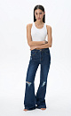 Flared jeans in the grunge style - BRUSNIKA. Women clothes