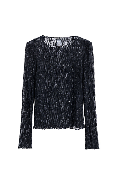 Lace longsleeve with sequins - BRUSNIKA Women Clothes