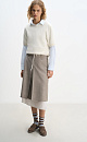 Midi skirt with inverted pleats and an underskirt - BRUSNIKA. Women clothes