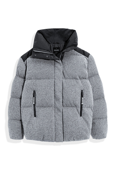 Knitted down jacket with hood - BRUSNIKA Women Clothes
