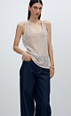 Linen mesh tank top - BRUSNIKA. Women clothes