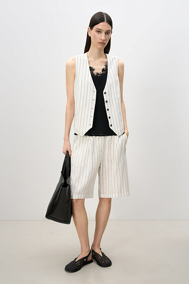Striped linen suit - BRUSNIKA Women Clothes