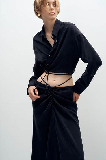 100% cupra cropped shirt - BRUSNIKA Women Clothes