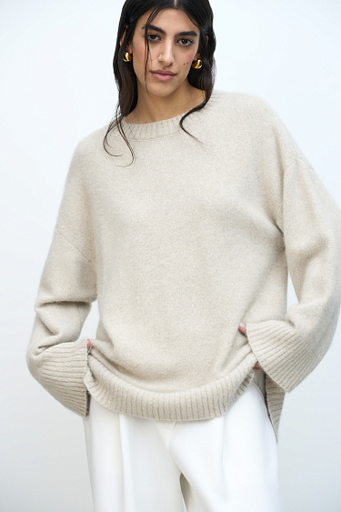 Oversized fox down jumper - BRUSNIKA Women Clothes