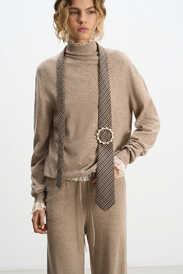 Cashmere and wool turtleneck jumper - BRUSNIKA Women Clothes