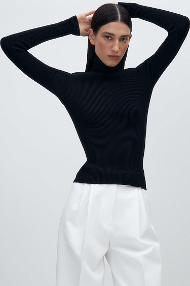 Ribbed knit turtleneck - BRUSNIKA Women Clothes