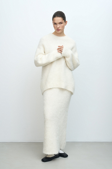 Alpaca wool maxi skirt - BRUSNIKA Women Clothes