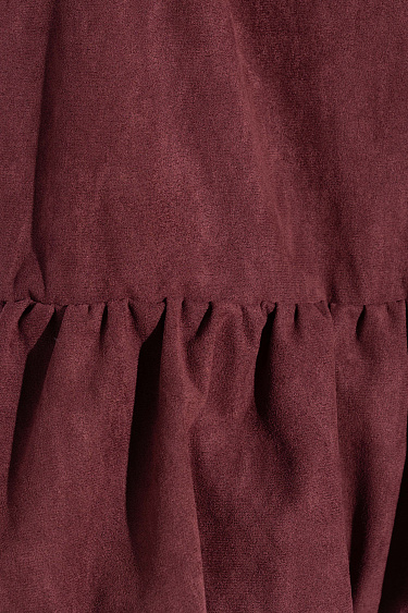 Suede top with peplum - BRUSNIKA Women Clothes